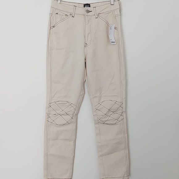 NWT BDG Moto Jeans with‎ Contrasting Stitching Size 26 - Picture 1 of 9